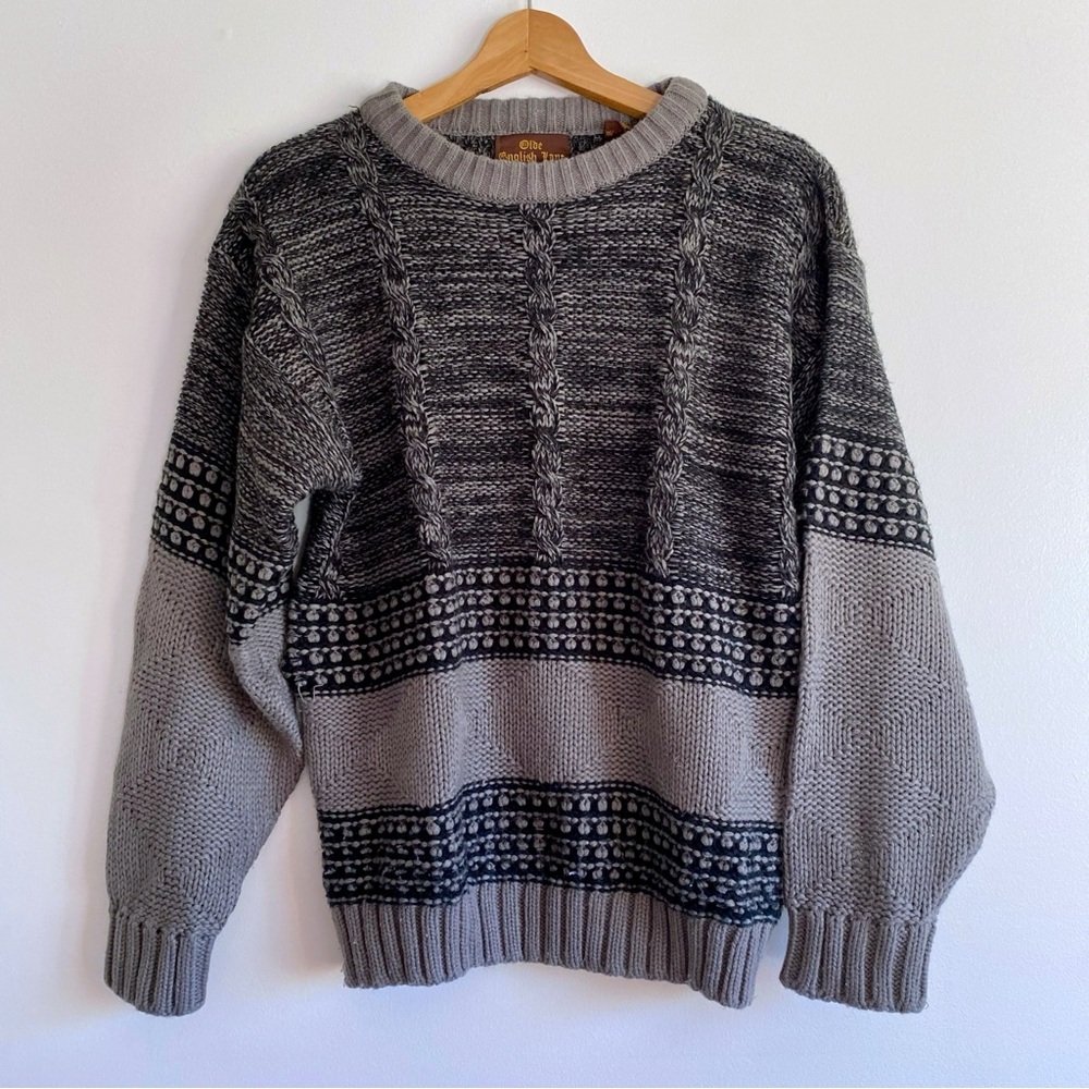 Vintage 90s Olde English Lane Chunky 3D Knit Sweater